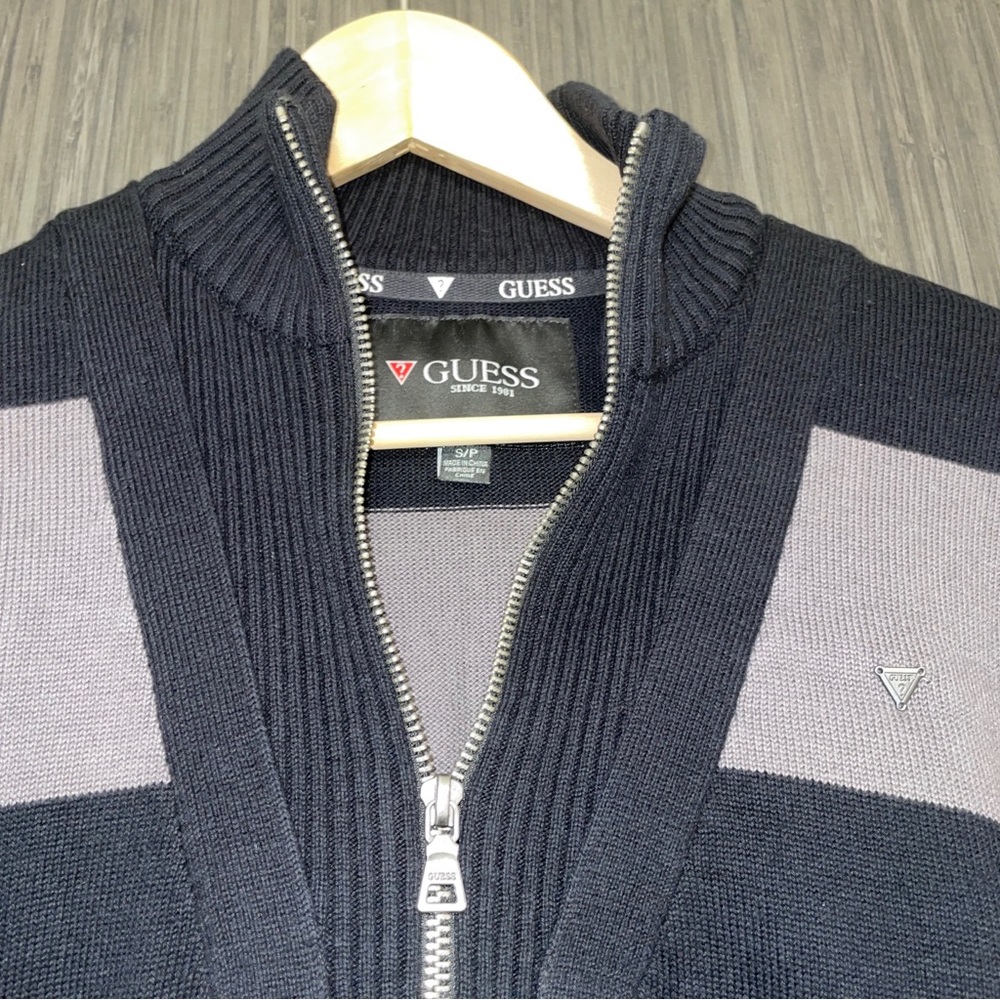 NWT Guess Hiro Stripe Full Zip Mock Jacket Small - Picture 4 of 5